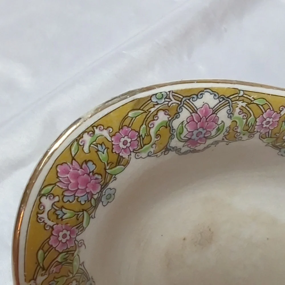 Antique 1890's John Maddox & Sons Porcelain Royal Vitreous Gravy Boat & Plate